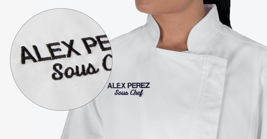 Details about   Personalised Embroidered Chefs Jacket Printed Short Sleeve Long Sleeve Unisex 